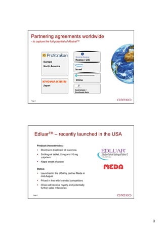 Edluar Orexo 090915 Presentation Nordea | PDF