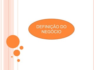 DEFINIÇÃO DO
NEGÓCIO
 
