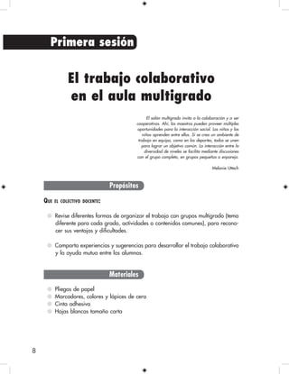 Organización del trabajo en el aula multigrado | PDF