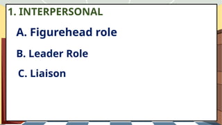Figurehead In Charge Powerpoint presentation for Organization and Management. Quarter 1 ...