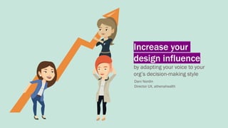 Increase your
design influence
by adapting your voice to your
org’s decision-making style
Dani Nordin
Director UX, athenahealth
 