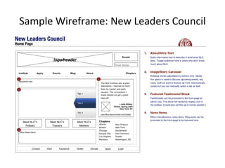 Sample Wireframe: New Leaders Council 