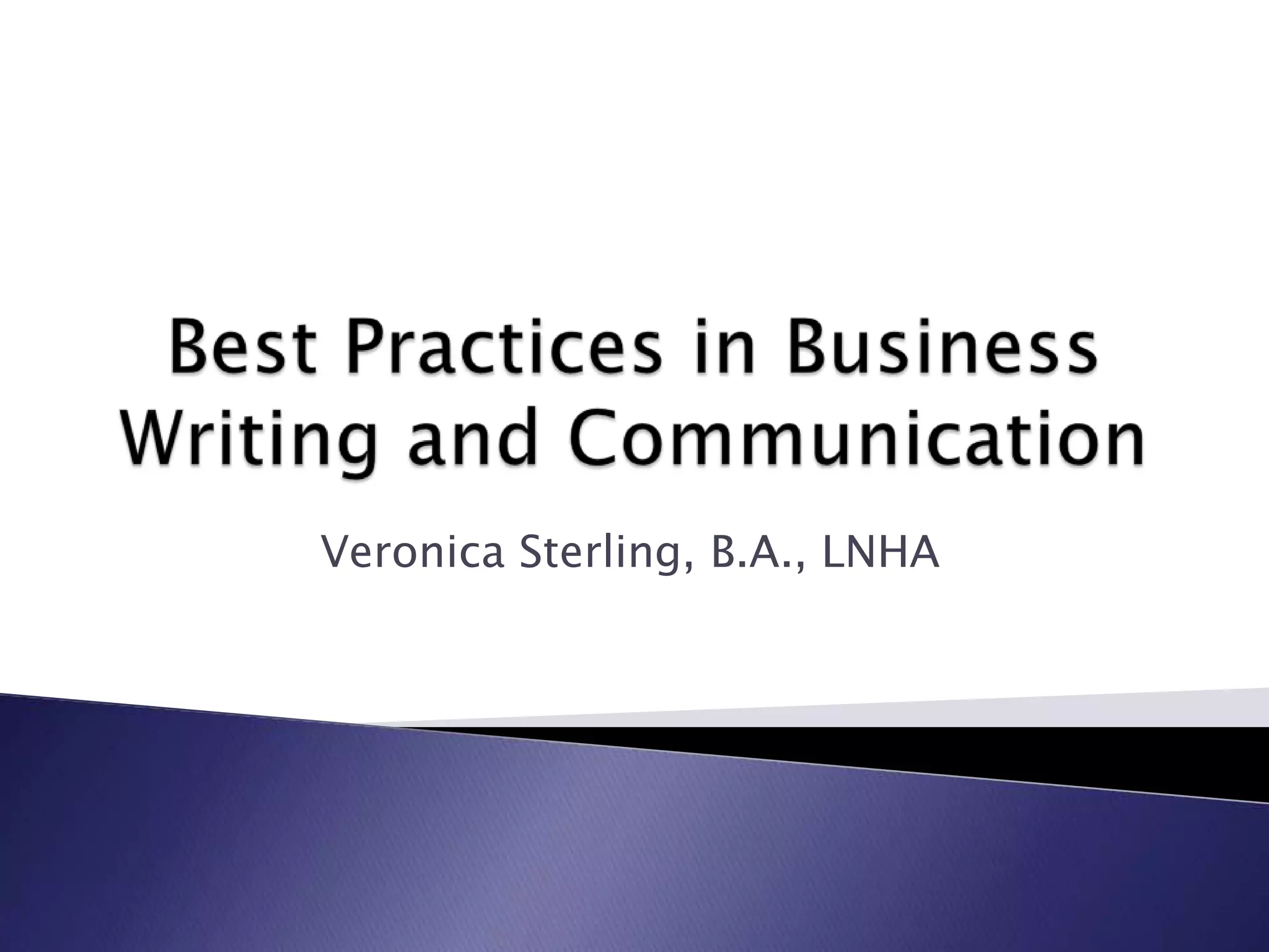 Org 536 best practices in business communication | PPT