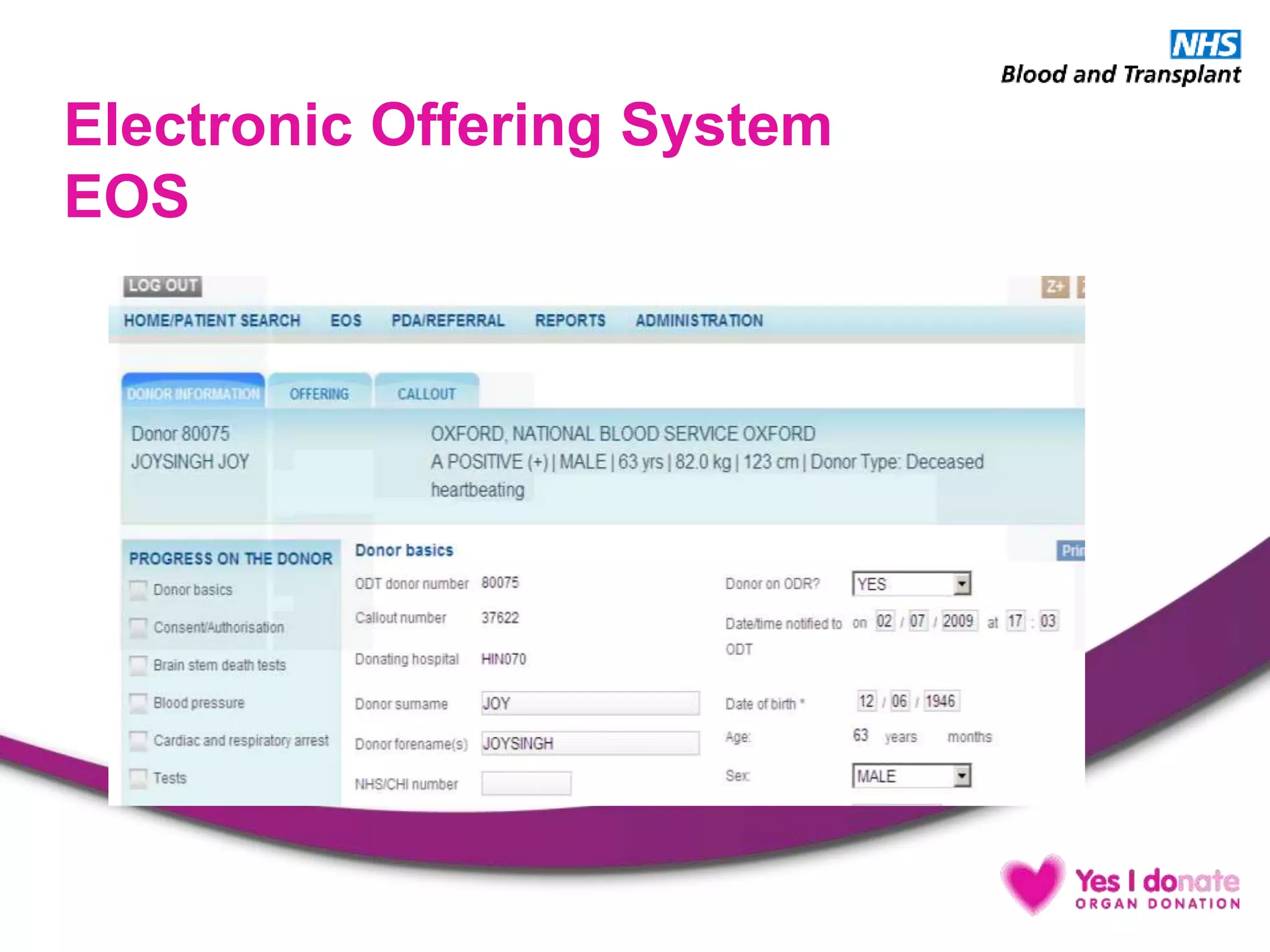 Electronic Offering System
EOS
 