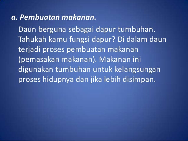 Organ daun dan bunga pada tumbuhan