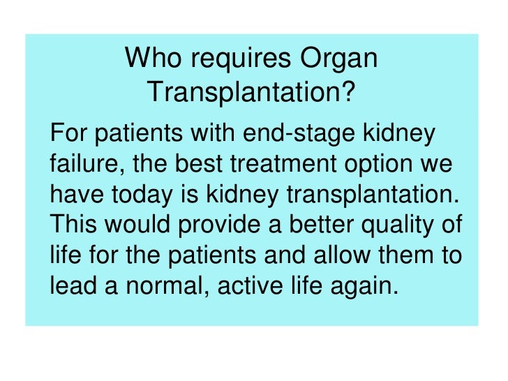 The best option for a donor organ would be