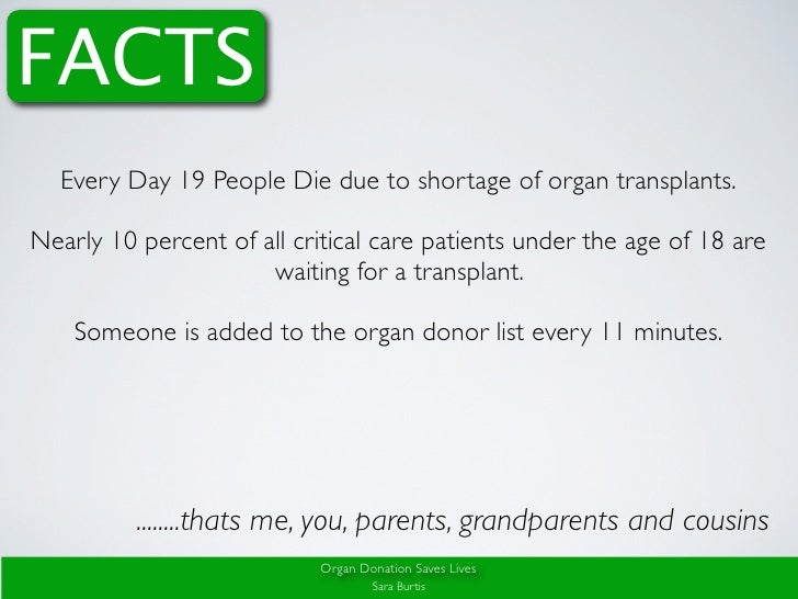 Organ Donation Presentation Save Lives