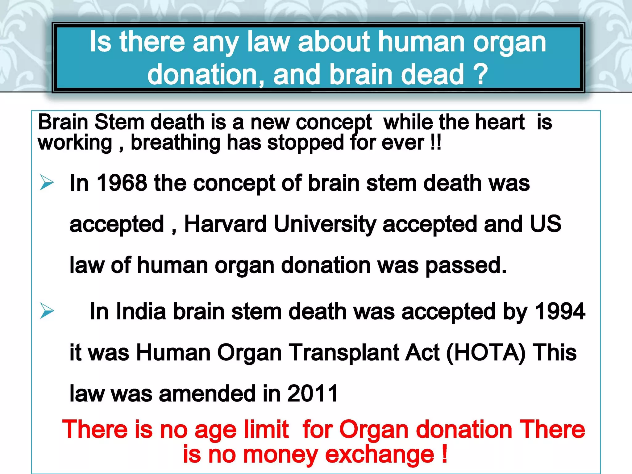 Organ donation english ppt