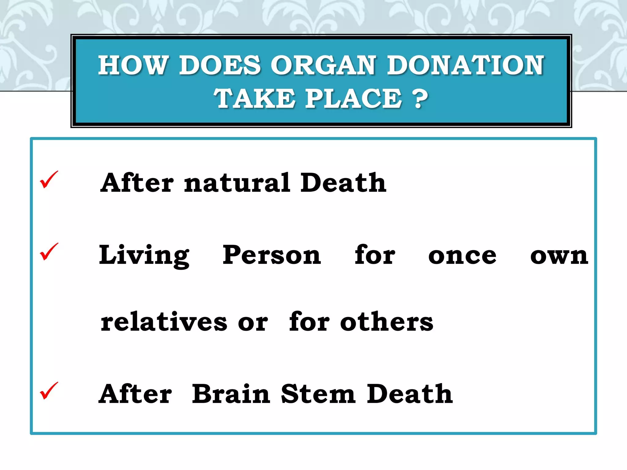 Organ donation english ppt