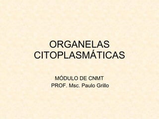 ORGANELAS CITOPLASMÁTICAS MÓDULO DE CNMT  PROF. Msc. Paulo Grillo 