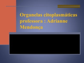 Organelas citoplasmáticas
professora : Adrianne
Mendonça
 
