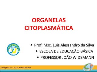 ORGANELAS
CITOPLASMÁTICA
• Prof. Msc. Luiz Alessandro da Silva
• ESCOLA DE EDUCAÇÃO BÁSICA
• PROFESSOR JOÃO WIDEMANN
 