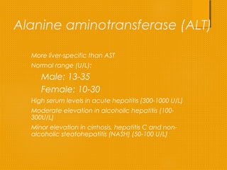 Alt Test Normal Range Organ Function Tests | PPT
