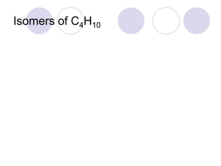 Isomers of C4H10
 