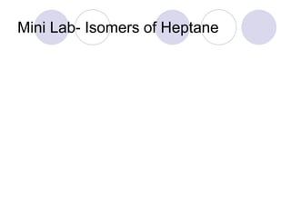 Mini Lab- Isomers of Heptane
 