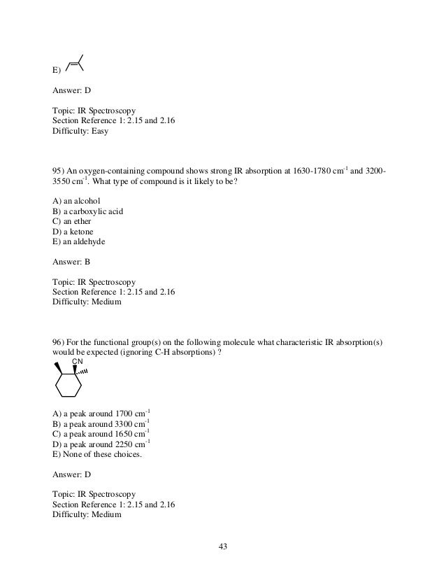 Organic Chemistry 11th Edition Solomons Test Bank