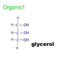 Organic!




           glycerol
 