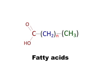 Fatty acids
 