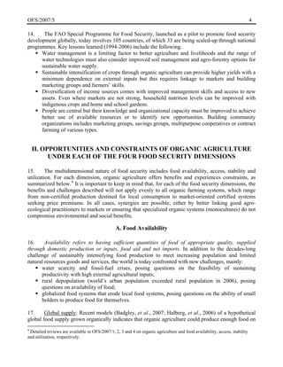 Organic agriculture and food security | PDF