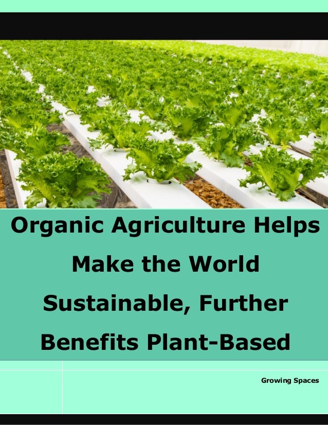 Organic Agriculture Helps Make the World Sustainable, Further Benefits