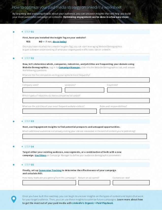 LinkedIn Reveals Expert Optimization Worksheet to Enhance Advertisers' Paid Media Strategy 2 | Digital Marketing Community