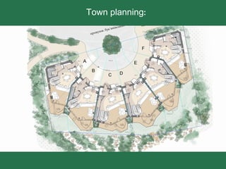 Town planning:
 