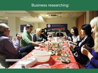 Business researching:
 