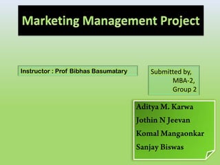 Instructor : Prof Bibhas Basumatary Submitted by,
MBA-2,
Group 2
 