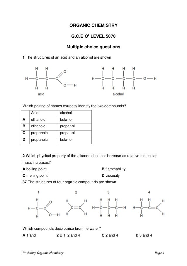 Organic chemistry quiz online