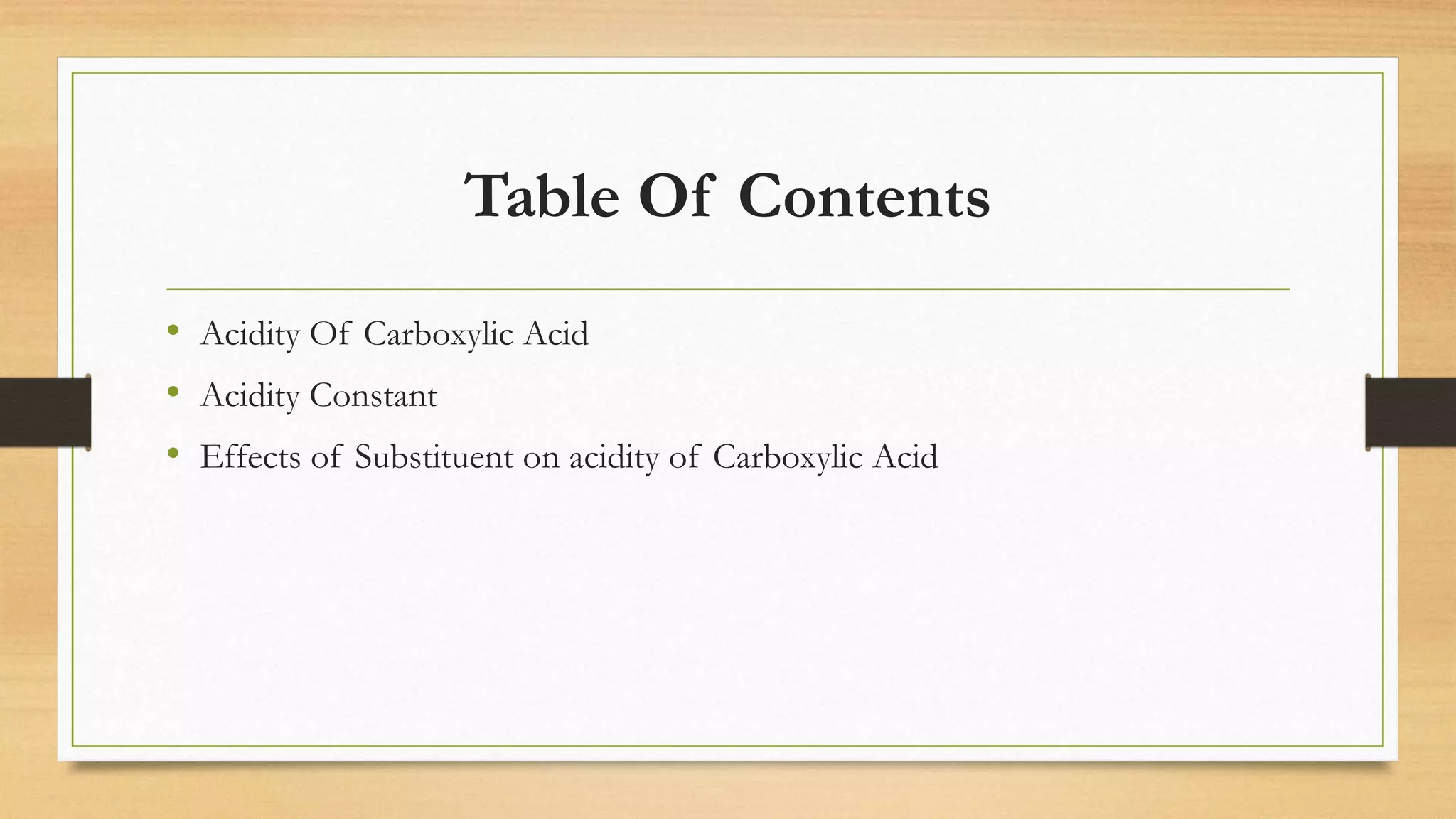 Acidity of Carboxylic Acid | PPTX