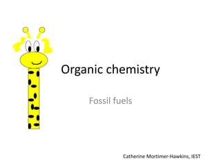 Organic chemistry
Fossil fuels
Catherine Mortimer-Hawkins, IEST
 