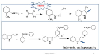 Organic Chemistry 3 59
Indoramin, antihypertensive
Indole
 