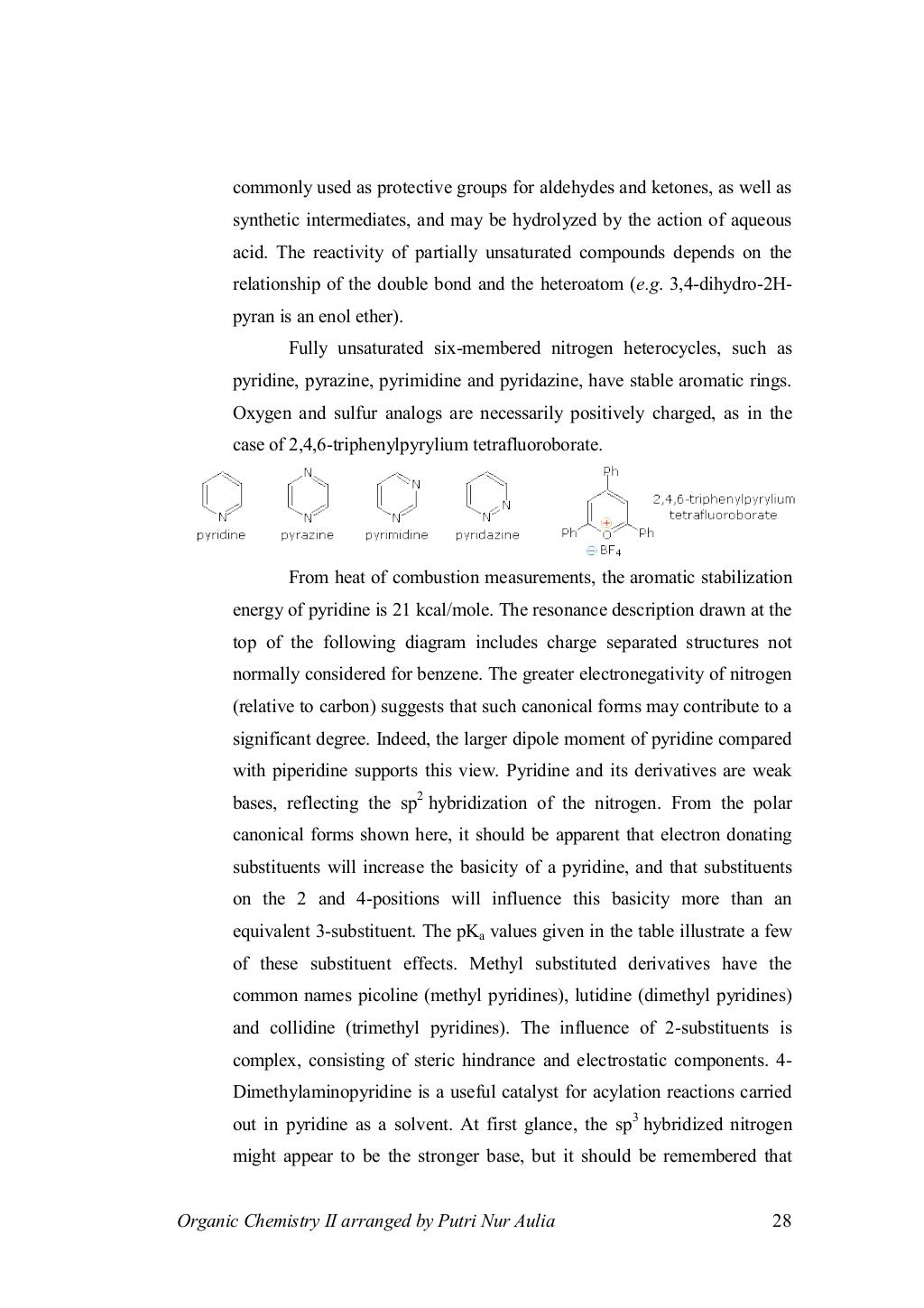 synopsis for phd in organic chemistry