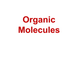 Organic
Molecules
 
