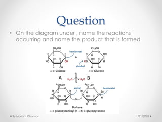 Question
• On the diagram under , name the reactions
occurring and name the product that Is formed
1/21/2018By Mariam Ohanyan
 