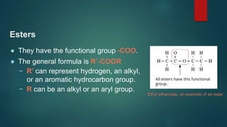 R Coo R Organic Compounds and Functional Groups..pptx