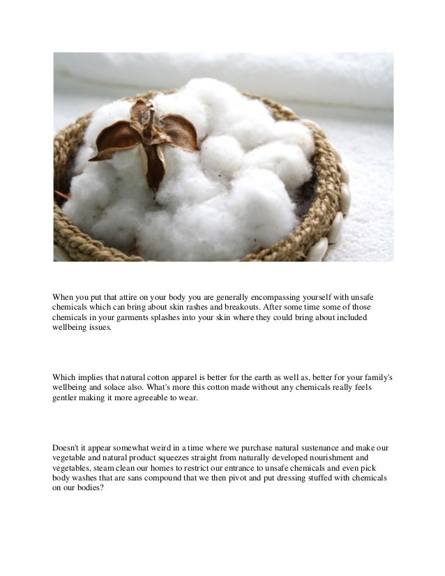 Organic cotton clothing