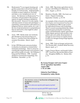 Organic Crop Production Overview | PDF