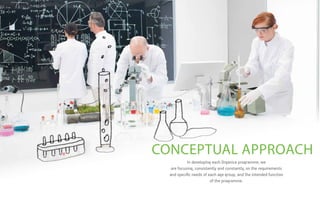 CONCEPTUAL APPROACH
In developing each Organice programme, we
are focusing, consistently and constantly, on the requirements
and speciﬁc needs of each age group, and the intended function
of the programme.

 