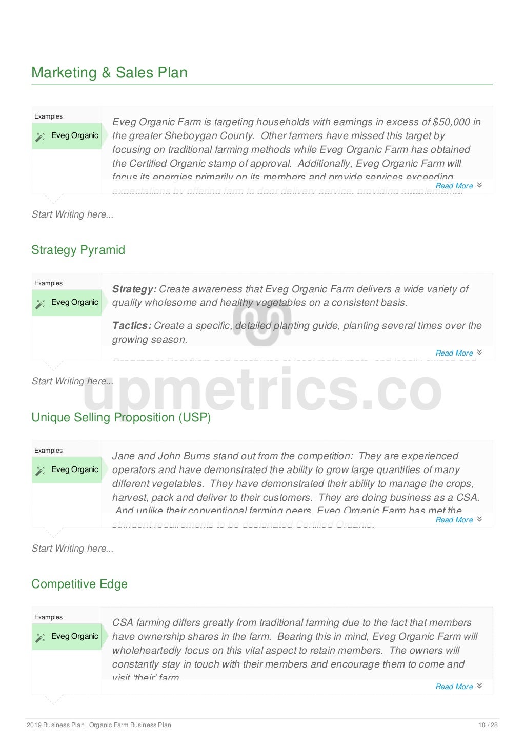 Organic Farm Business Plan Example