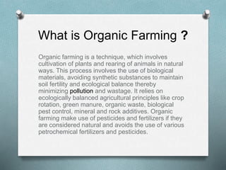 Organic farming By Mr Allah Dad Khan Visiting Professor the University ...
