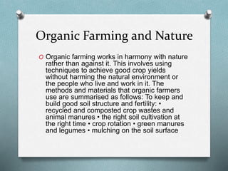 Organic farming By Mr Allah Dad Khan Visiting Professor the University ...
