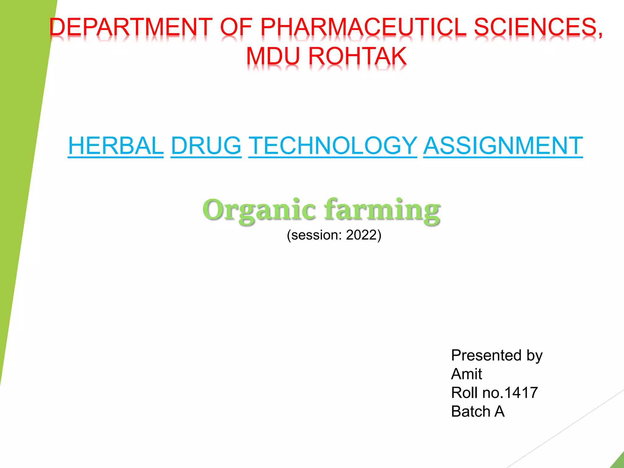 organic farming PPT
