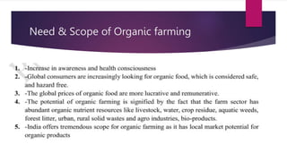 Need & Scope of Organic farming
 