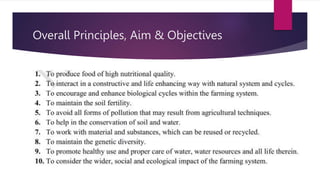 Overall Principles, Aim & Objectives
 