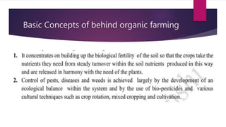Basic Concepts of behind organic farming
 