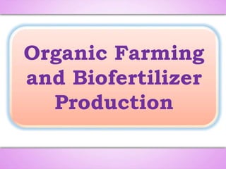 Organic Farming
and Biofertilizer
Production
 