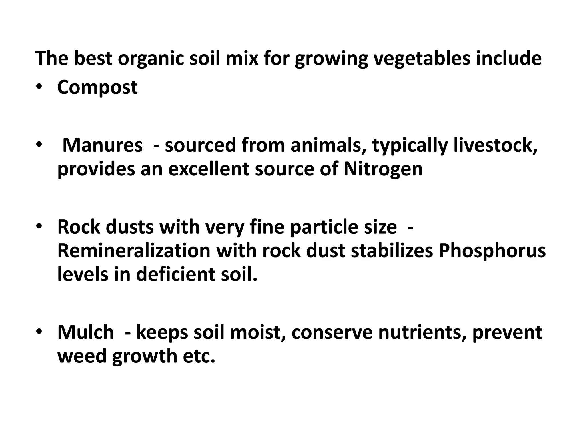 ORGANIC FARMING : COMMON ORGANIC MANURES SMG | PPTX