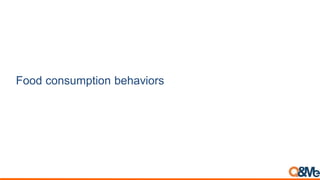 Food consumption behaviors
 