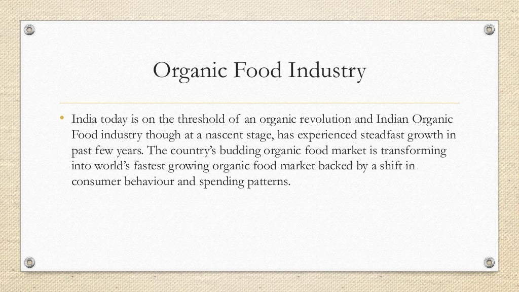 Organic food industry in India